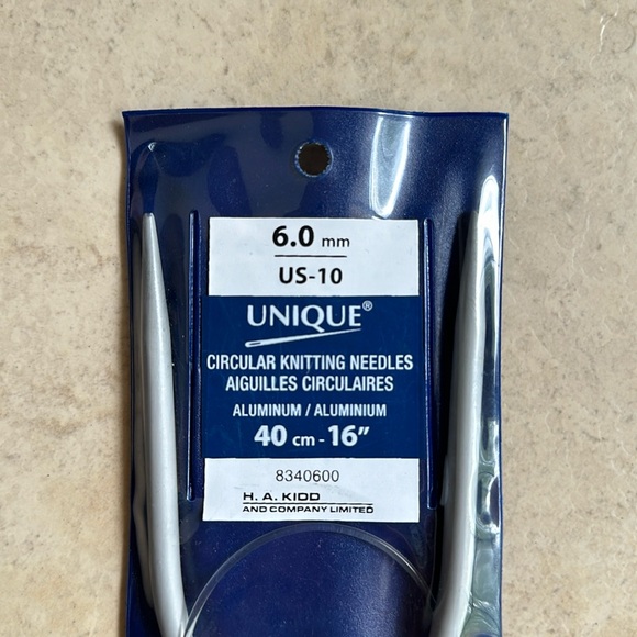 UNIQUE Brand Circular Knitting Needles US size 10 (6 mm) 40 cm length - Picture 2 of 4